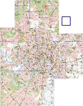 Transporte mapa de Moscovo em ingles