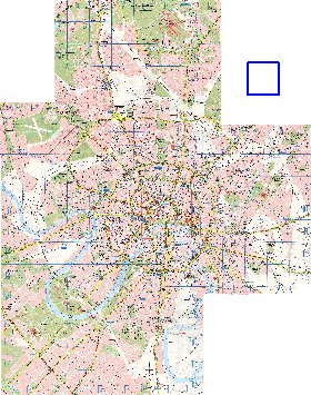 Transporte mapa de Moscovo em ingles