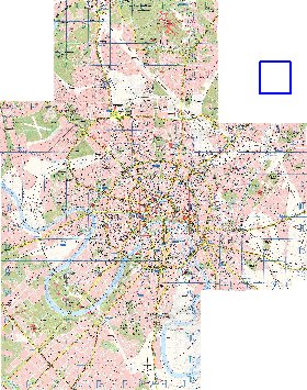 Transport carte de Moscou en anglais