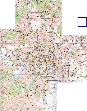 Transport carte de Moscou en anglais