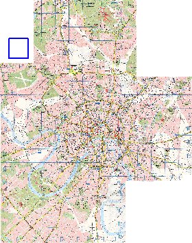 Transporte mapa de Moscovo em ingles