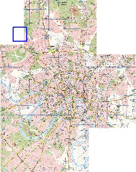 Transport carte de Moscou en anglais