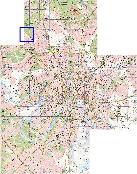 Transport carte de Moscou en anglais