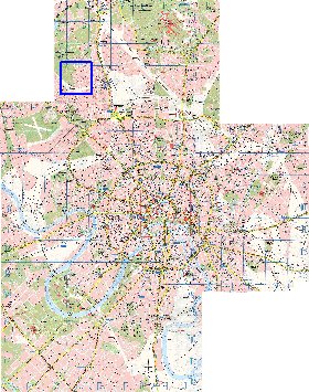 Transport carte de Moscou en anglais