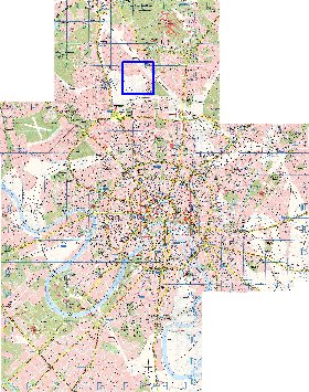 Transporte mapa de Moscovo em ingles