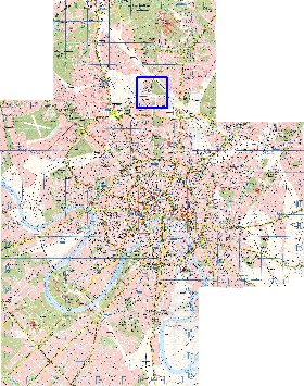 Transport carte de Moscou en anglais