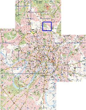 Transporte mapa de Moscovo em ingles