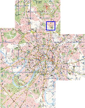 Transport carte de Moscou en anglais