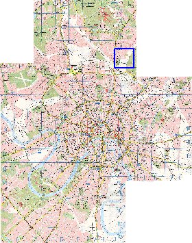 Transporte mapa de Moscovo em ingles