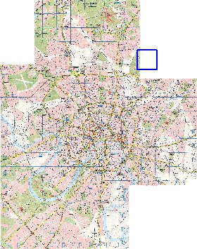 Transporte mapa de Moscovo em ingles