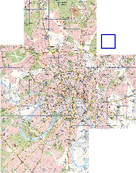 Transport carte de Moscou en anglais