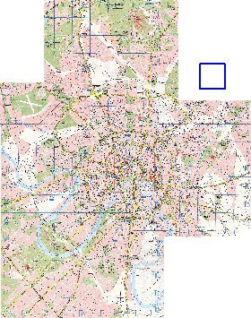 Transport carte de Moscou en anglais