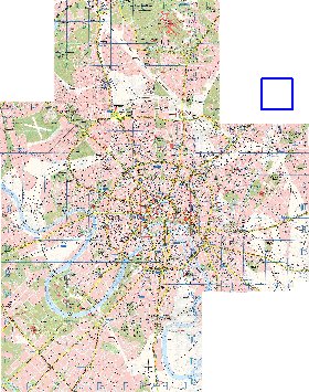 Transport carte de Moscou en anglais