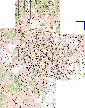 Transport carte de Moscou en anglais