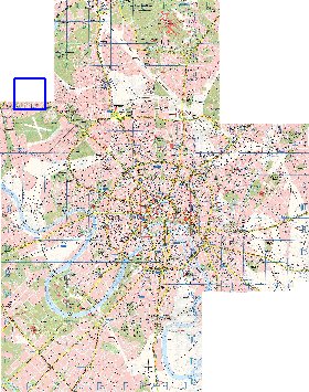 Transport carte de Moscou en anglais