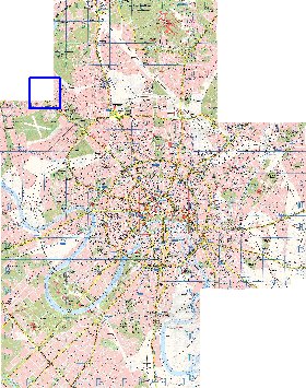 Transporte mapa de Moscovo em ingles