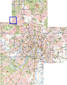 Transport carte de Moscou en anglais