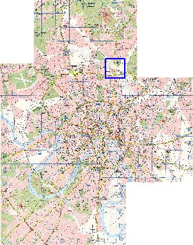 Transporte mapa de Moscovo em ingles