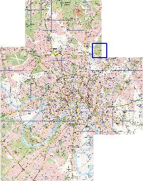 Transporte mapa de Moscovo em ingles