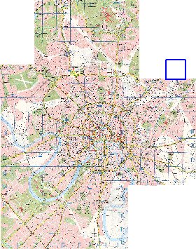 Transporte mapa de Moscovo em ingles