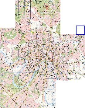 Transporte mapa de Moscovo em ingles