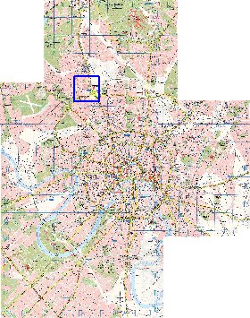 Transporte mapa de Moscovo em ingles