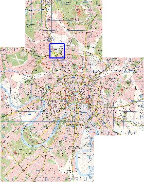 Transporte mapa de Moscovo em ingles