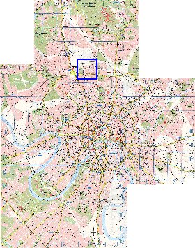 Transporte mapa de Moscovo em ingles