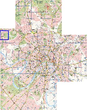 Transport carte de Moscou en anglais