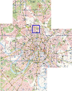 Transporte mapa de Moscovo em ingles