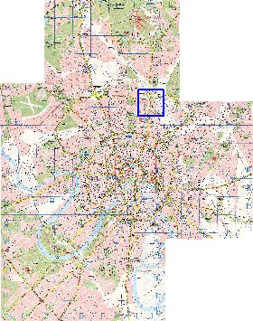 Transporte mapa de Moscovo em ingles