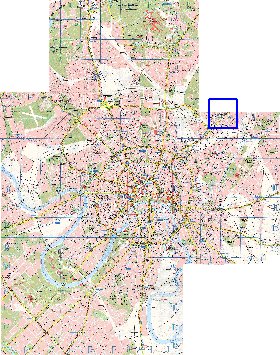 Transporte mapa de Moscovo em ingles