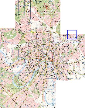 Transporte mapa de Moscovo em ingles