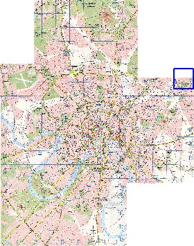 Transporte mapa de Moscovo em ingles