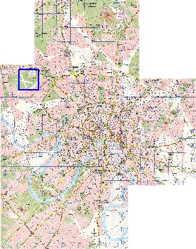 Transporte mapa de Moscovo em ingles