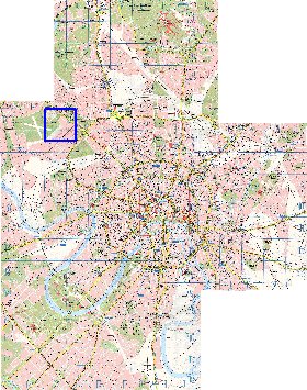 Transporte mapa de Moscovo em ingles