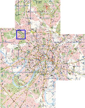 Transporte mapa de Moscovo em ingles