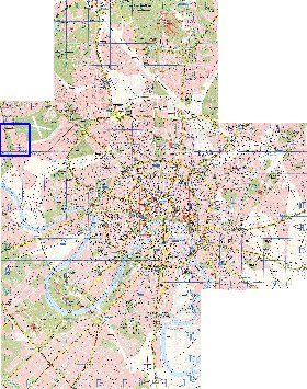 Transport carte de Moscou en anglais