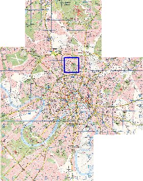 Transporte mapa de Moscovo em ingles