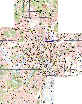 Transporte mapa de Moscovo em ingles