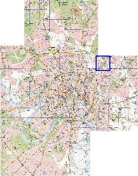 Transporte mapa de Moscovo em ingles