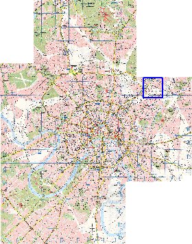 Transporte mapa de Moscovo em ingles