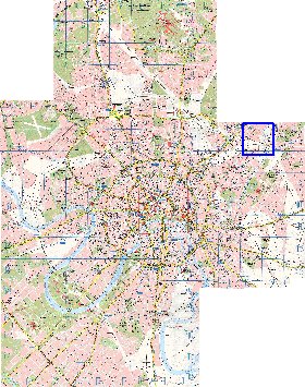 Transporte mapa de Moscovo em ingles