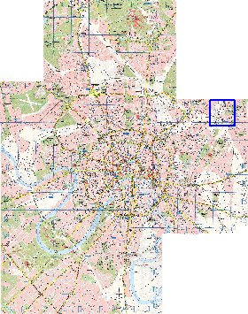 Transporte mapa de Moscovo em ingles