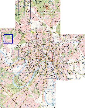 Transport carte de Moscou en anglais