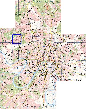 Transporte mapa de Moscovo em ingles