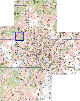 Transporte mapa de Moscovo em ingles