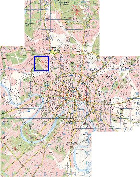 Transporte mapa de Moscovo em ingles