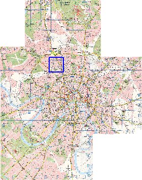 Transporte mapa de Moscovo em ingles