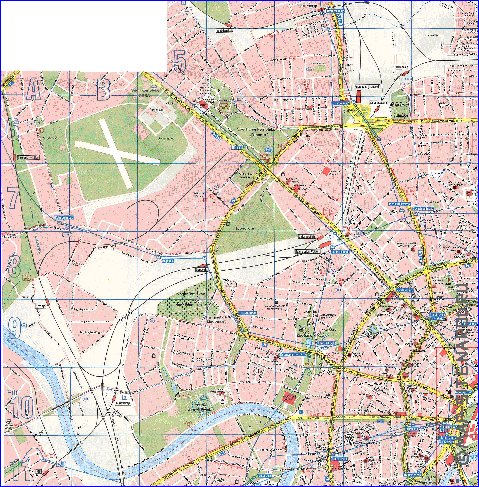 Transporte mapa de Moscovo em ingles